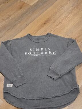 Simply Southern Charcoal Gray Logo Crewneck